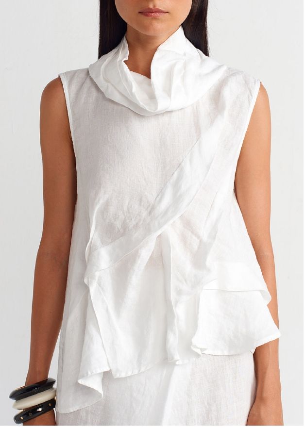 Draped Sleeveless Top – Soft Minimalist Layering Piece