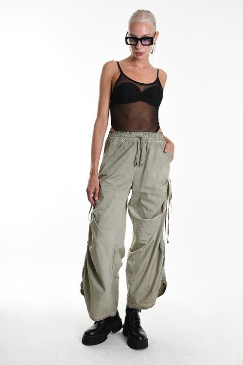 Ruched Cargo Joggers