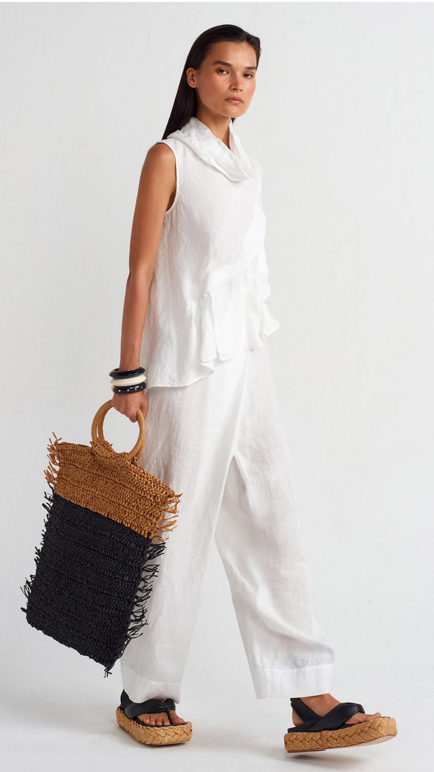 Asymmetric Wrap Pants – Modern Minimalist Trousers