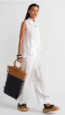 Asymmetric Wrap Pants