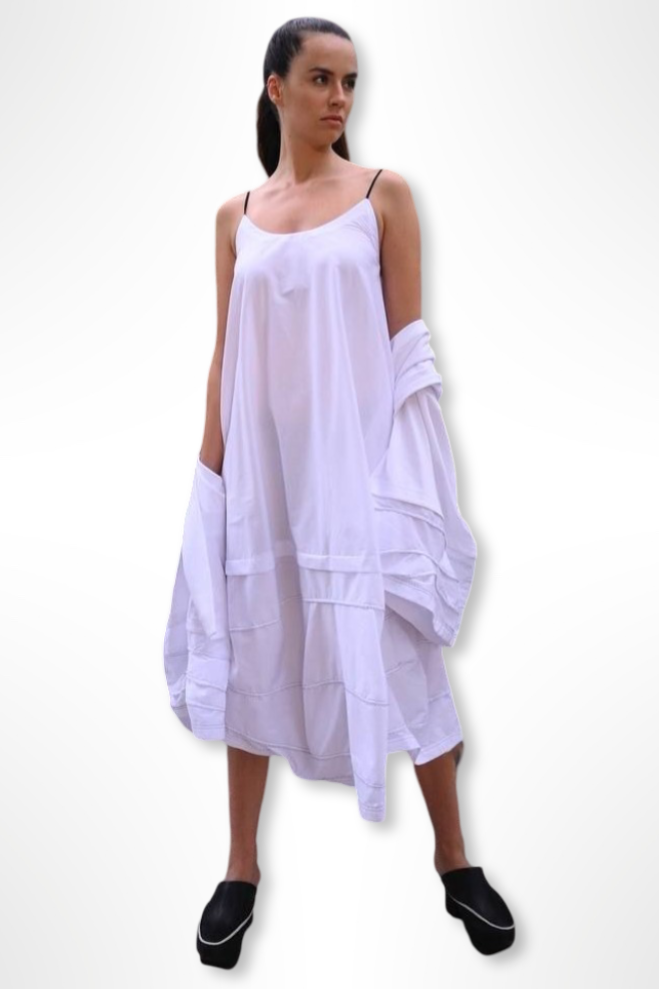 Asymmetrical Maxi Dress – Elegant Minimalist Casual Evening-wear