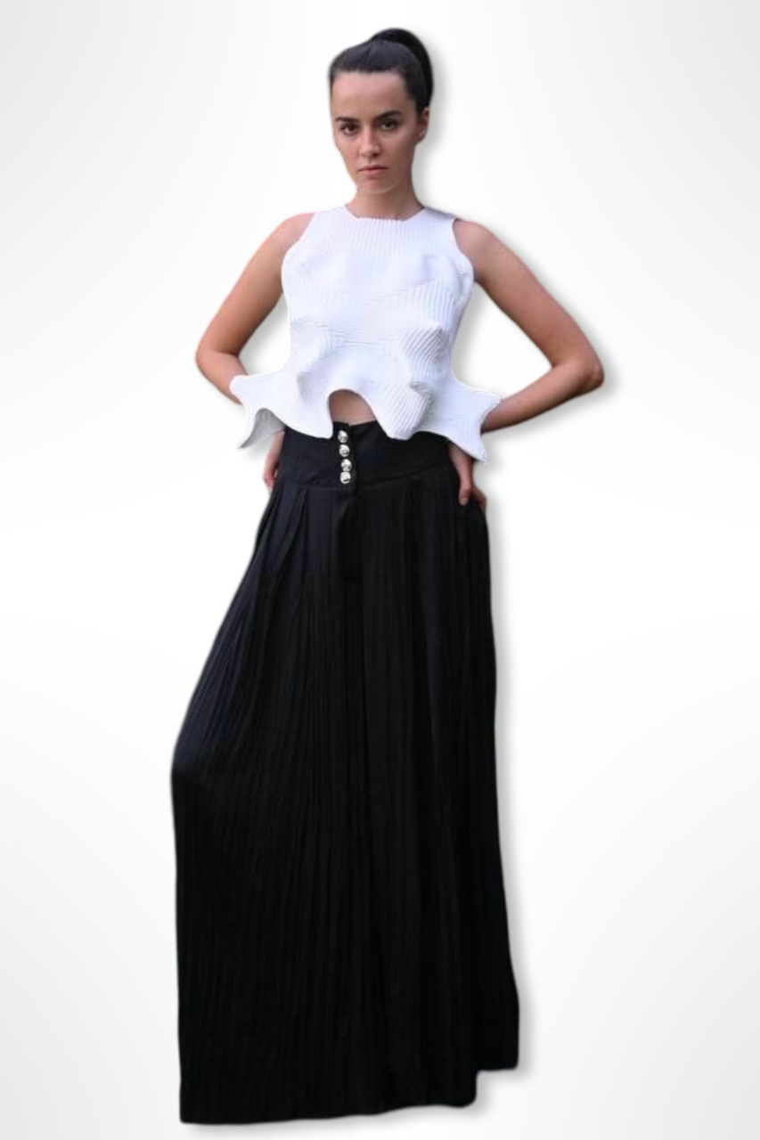 Flowy Maxi Skirt – Elegant Minimalist Long Skirt