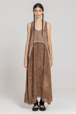 Two-Tone Layered Maxi Dress