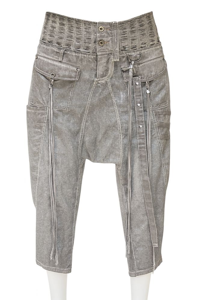Distressed Utility Harem Pants – Edgy Relaxed Fit Trousers