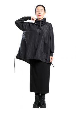 Oversized Black Hooded Jacket - Women&#39;s Oversize Hoodie