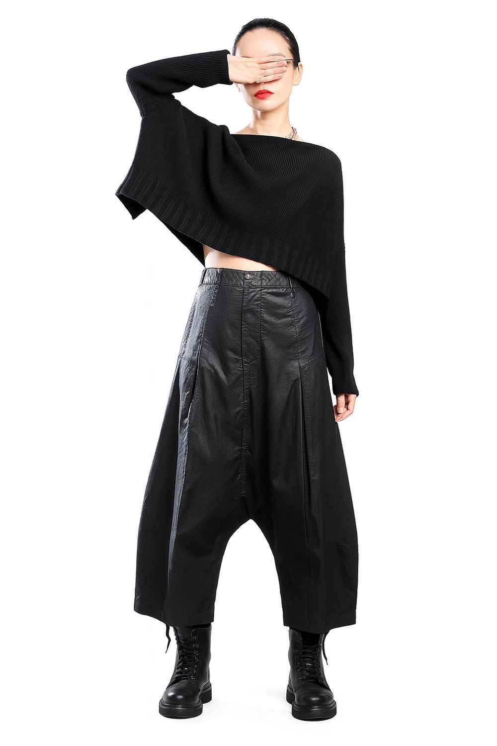 Avant-Garde Drop-Crotch Pants