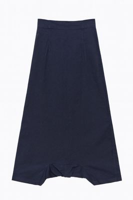 Navy A-Line Maxi Pants with Minimalist Cut