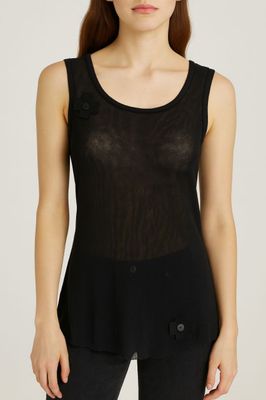 Black Sheer Tank Top