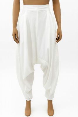 Draped Harem Pants with High Waist