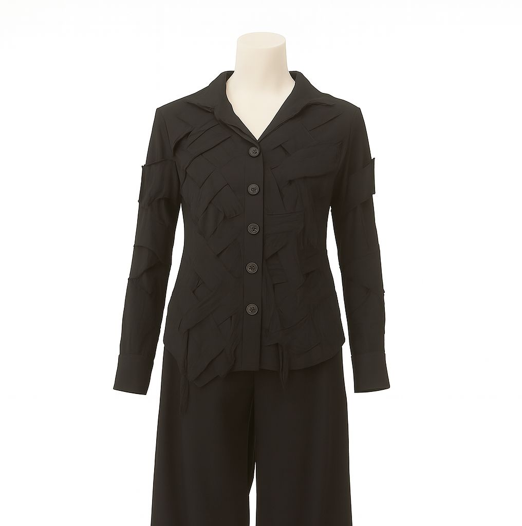 Avant-Garde Textured Shirt – Bold Minimalist Top