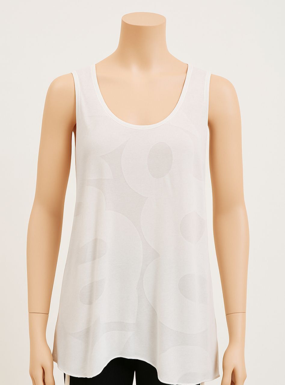 Asymmetrical Sheer Tank Top – Lightweight Layered Statement Piece
