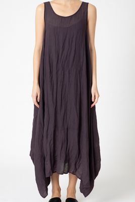 Sheer Purple Asymmetrical Maxi Dress