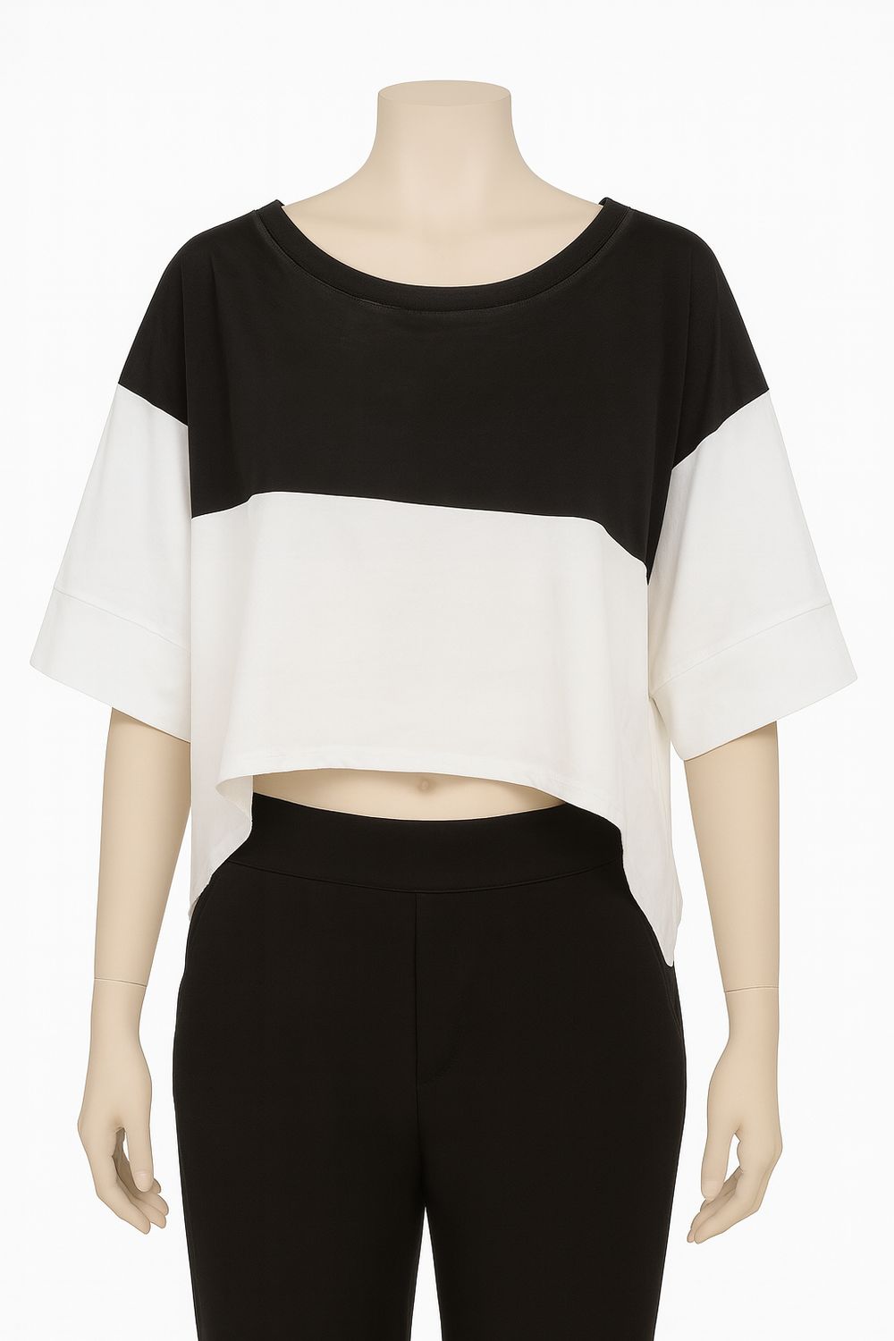 Monochrome Block Asymmetric Top