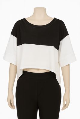 Monochrome Block Asymmetric Top