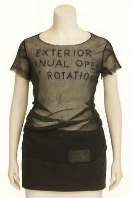 Sheer Embroidered Graphic Mesh Top