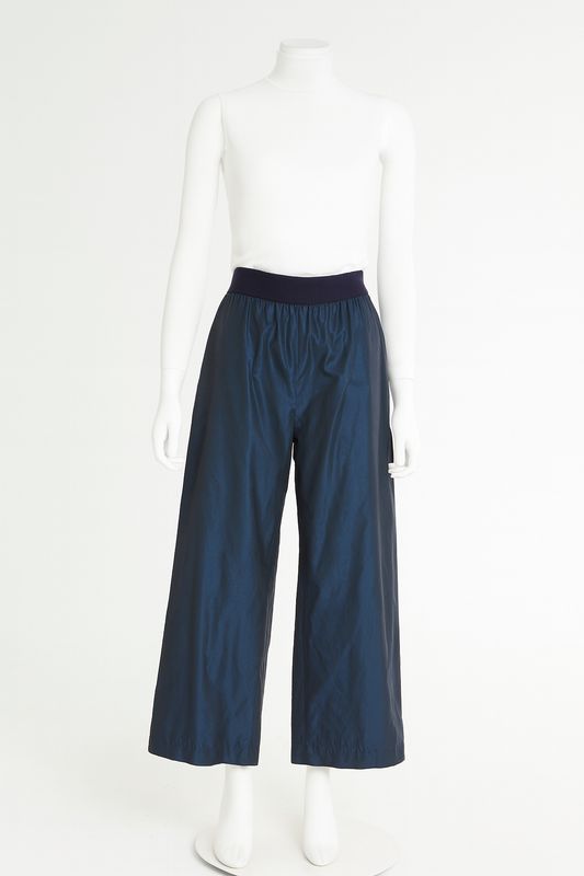 Dark Grey Technical Wide-Leg Pants