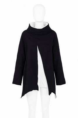 Two-Tone Asymmetric Layered Jacket