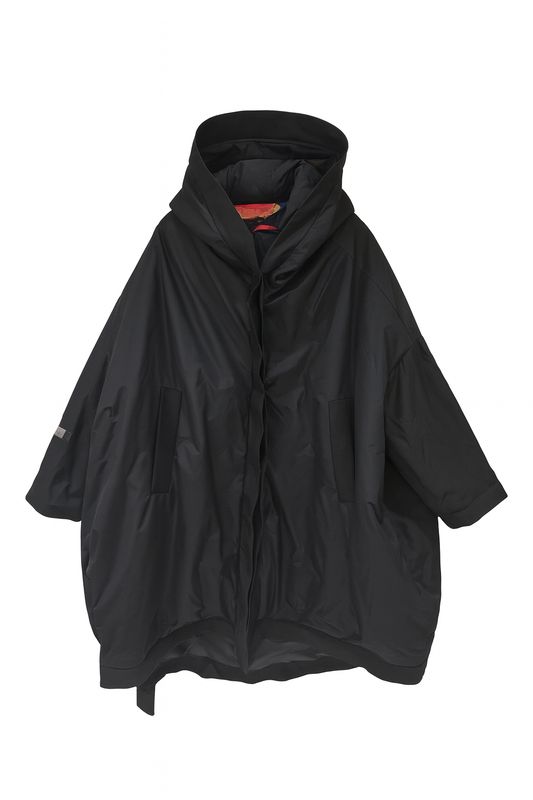 Oversized Hooded Black Coat