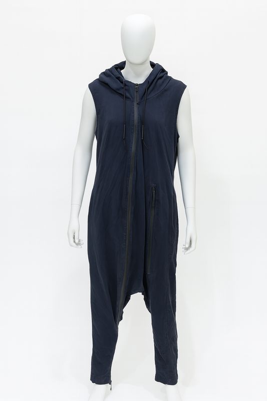 Sleeveless Hooded Asymmetric Jumpsuit