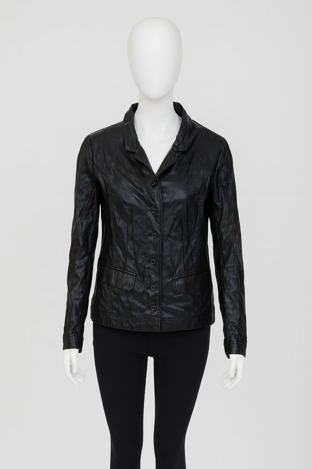 Gloss-Finish Tailored Jacket