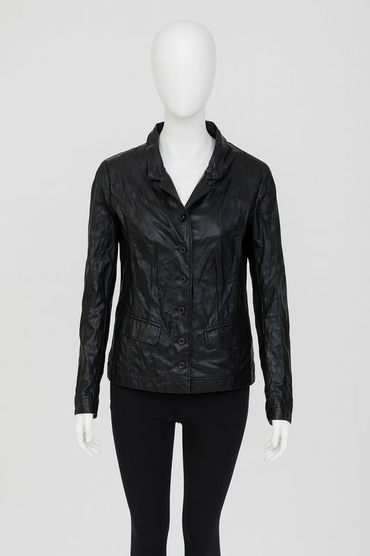 Gloss-Finish Tailored Jacket