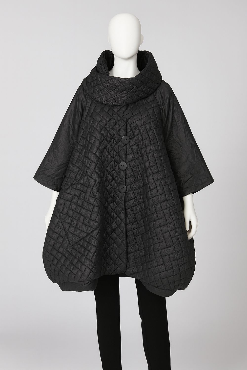 Oversized Quilted Cocoon Coat