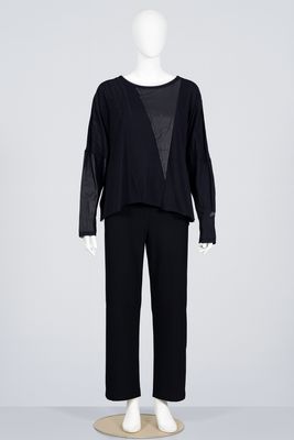 Asymmetric Patchwork Long Sleeve Top