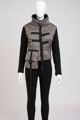 Asymmetric Hybrid Jacket with Technical Straps
