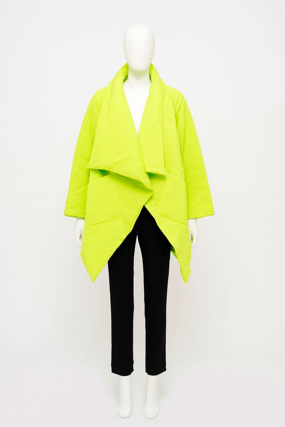 Neon Lime Oversized Quilted Jacket