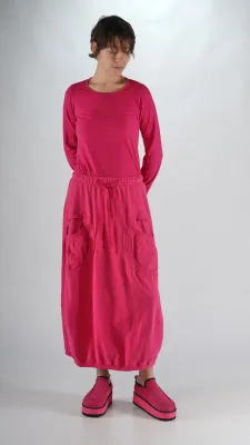 Circle Pocket Drawstring Maxi Skirt