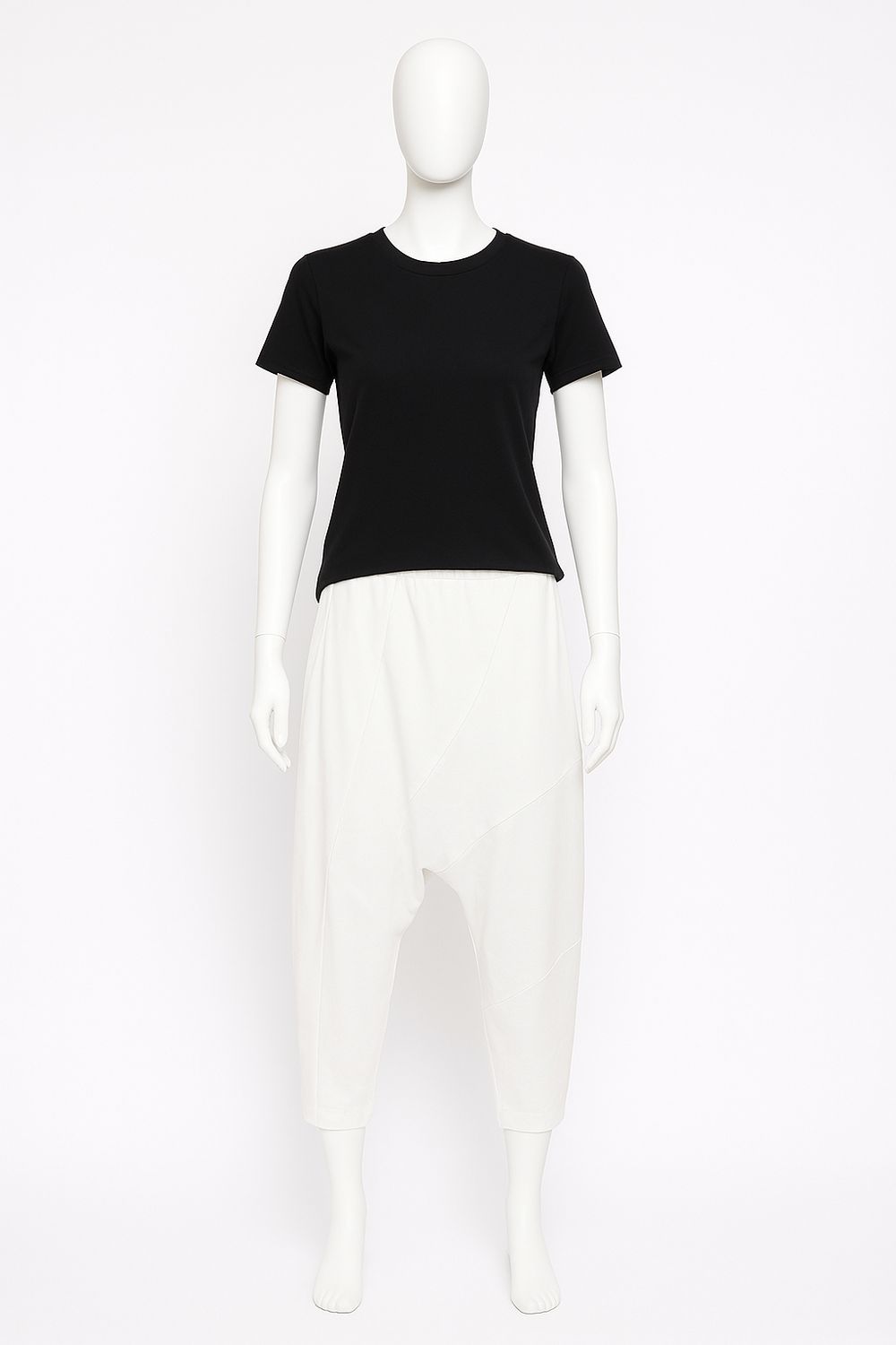 Sculpted Seam Relaxed Harem Trousers