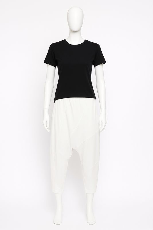 Sculpted Seam Relaxed Harem Trousers