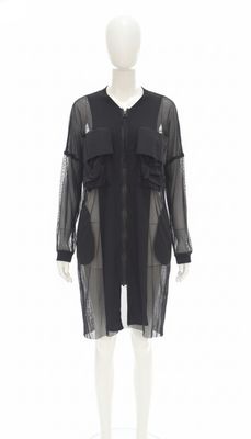 Sheer Utility Cargo Mesh Duster Jacket