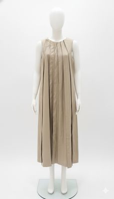 Architectural Pleated Column Maxi Dress