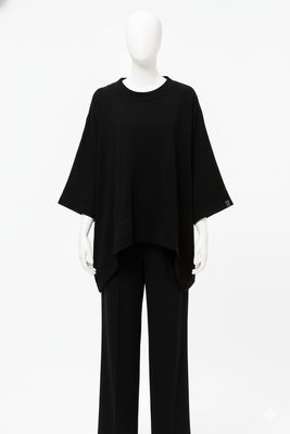 Oversized Asymmetric Black Top