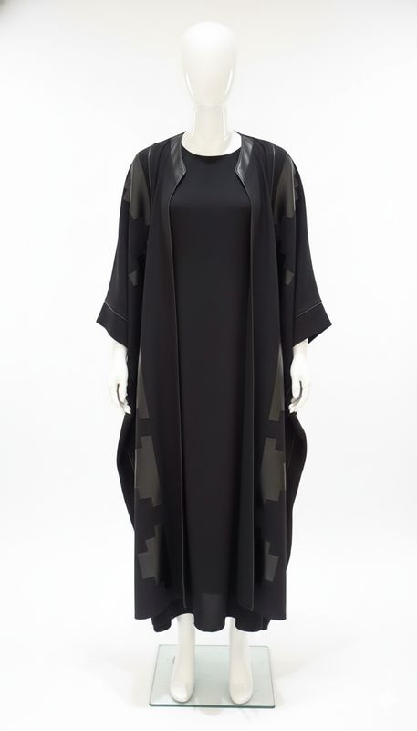 Black Architectural Duster Abaya