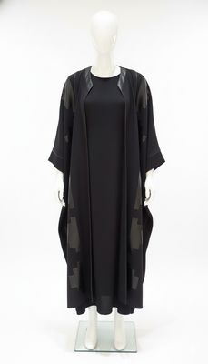 Black Architectural Duster Abaya