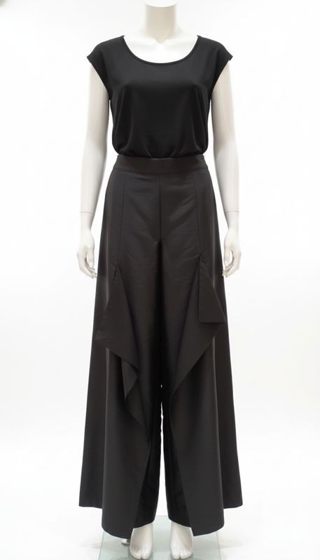 Black Wide-Leg Trousers