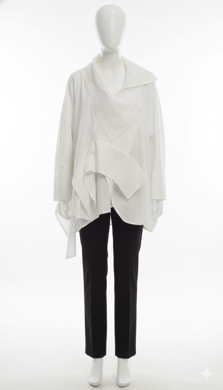 White Oversized Sculptural Shirt