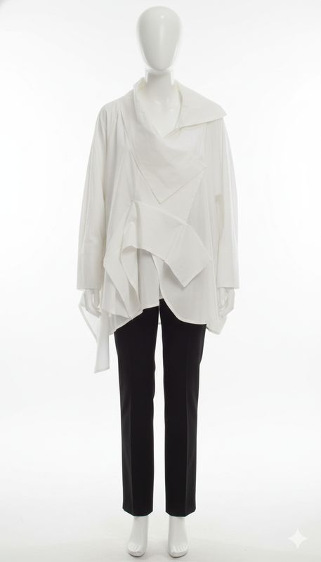 White Oversized Sculptural Shirt