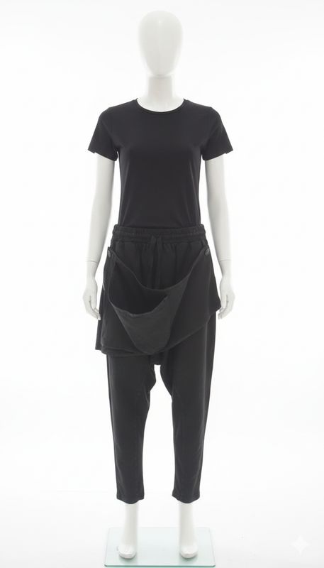 Black Utility Harem Pants