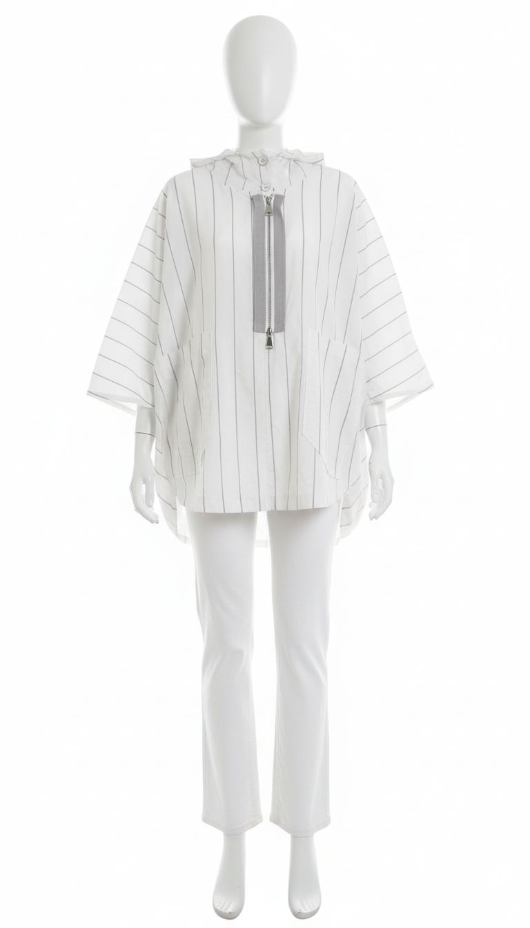 Linear Zip-Front Hooded Parka