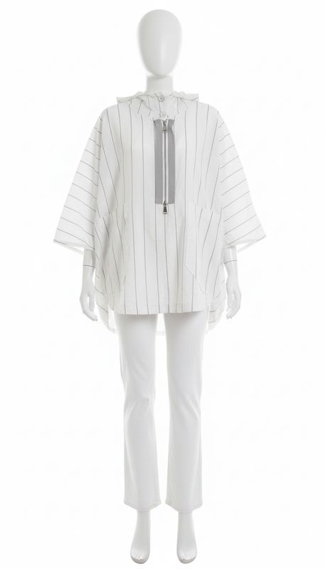 Linear Zip-Front Hooded Parka