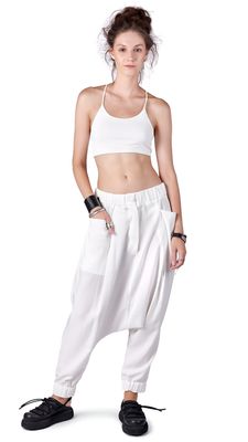 Avant-Garde Relaxed Harem Pants – Bold Comfort with Edge