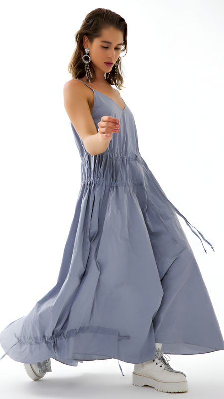 Modern Minimalist Draped Dress – Sleek Contemporary Design