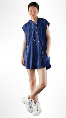 Urban Flow Hooded Jumpsuit Shorts