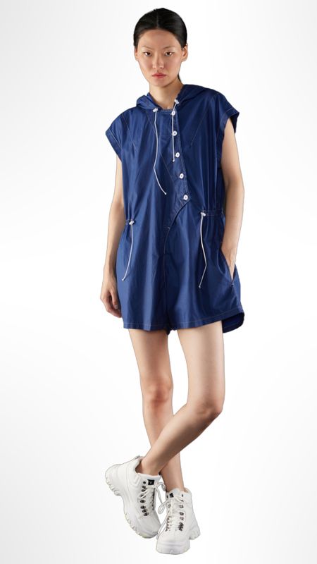 Urban Flow Hooded Jumpsuit Shorts