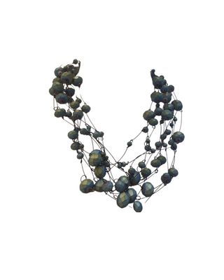 Handcrafted Multi-Strand Organic Beaded Necklace