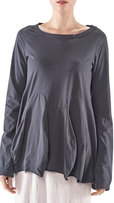 Relaxed Fit Gathered Hem Top – Casual Chic Comfort