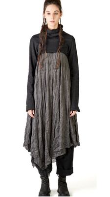 Sheer Layered Asymmetrical Tunic Dress – Elegant &amp; Flowing